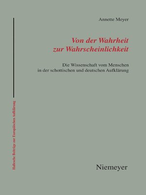 cover image of Von der Wahrheit zur Wahrscheinlichkeit